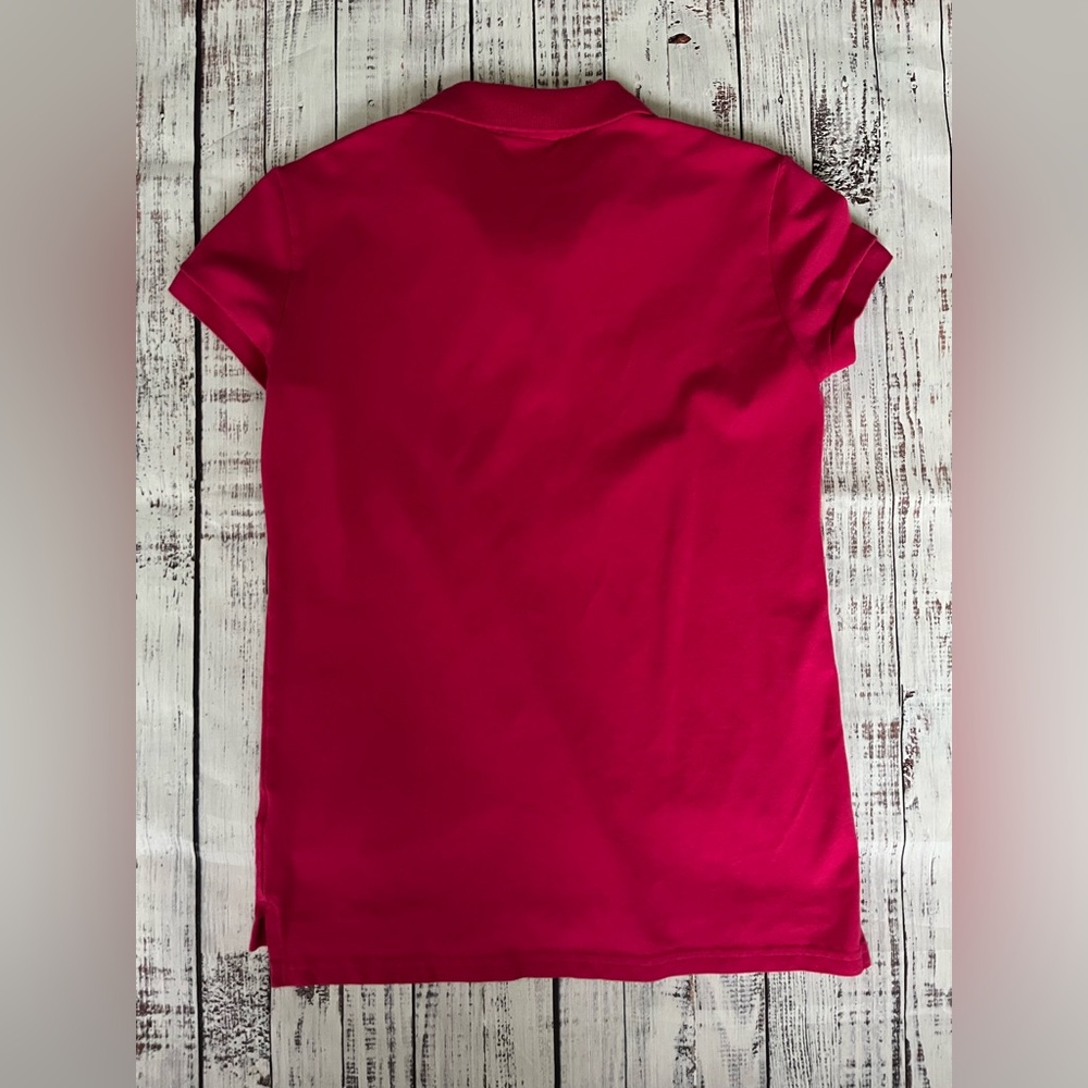 Lacoste Women's Polo 2 Button Pink Cotton Elastane Blend Size 40 M NWOT - Picture 5 of 7